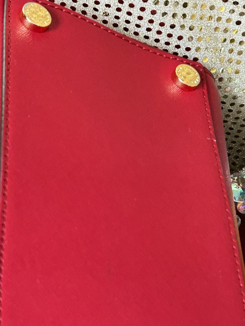 Michael Kors Red Satchel with Gold Hardware - Excellent Preloved Condition - Picture 8 of 16